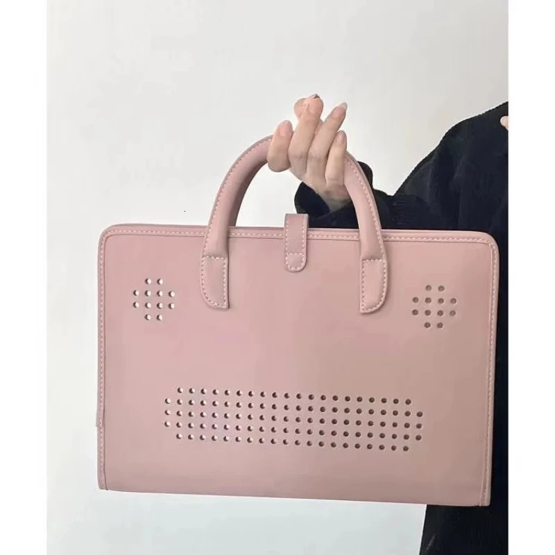 Computer Protective Cover 13in 14in 15.6 in Simple Business Bag Pink Ladies Notebook Liner Leather Case Laptop Sleeve 250102