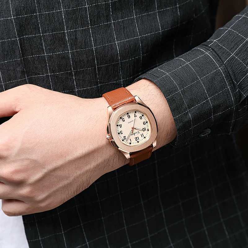 Luxury brand top leather Str mens casual sports watch erkek kol saati W250104