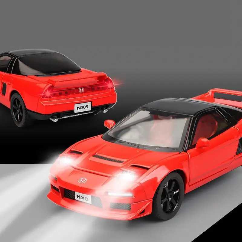 Diecast Model Cars 1/32 Honda Acura NSX NA1 JDM Racing Toy Car For Kid Diecast Vehicle Miniature Model Pull Back Sound Light Collection Gift Boys CL25