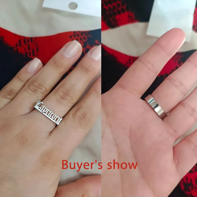 Personalized Old English Name Ring Men Women Custom Ring Premium Stainless Steel Jewelry Chunky Gold Wedding Ring Couple Gift 250103