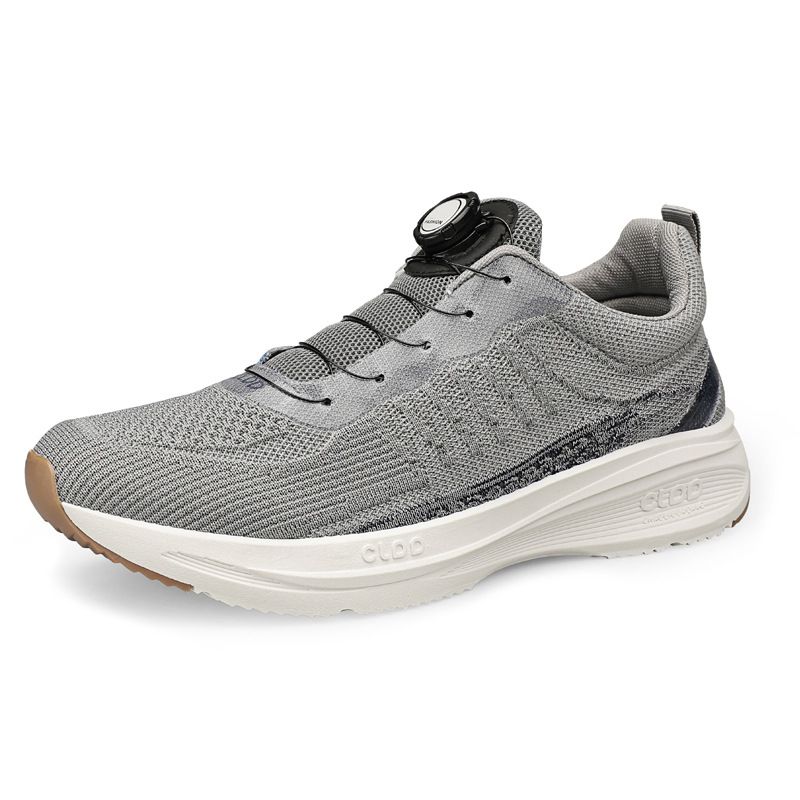 Men Sports Shoes Thick Sole Anti-slip Fashion Mesh NEW hot Breathable Outdoor Running Training Wear Triple Black Grey White Free shipping