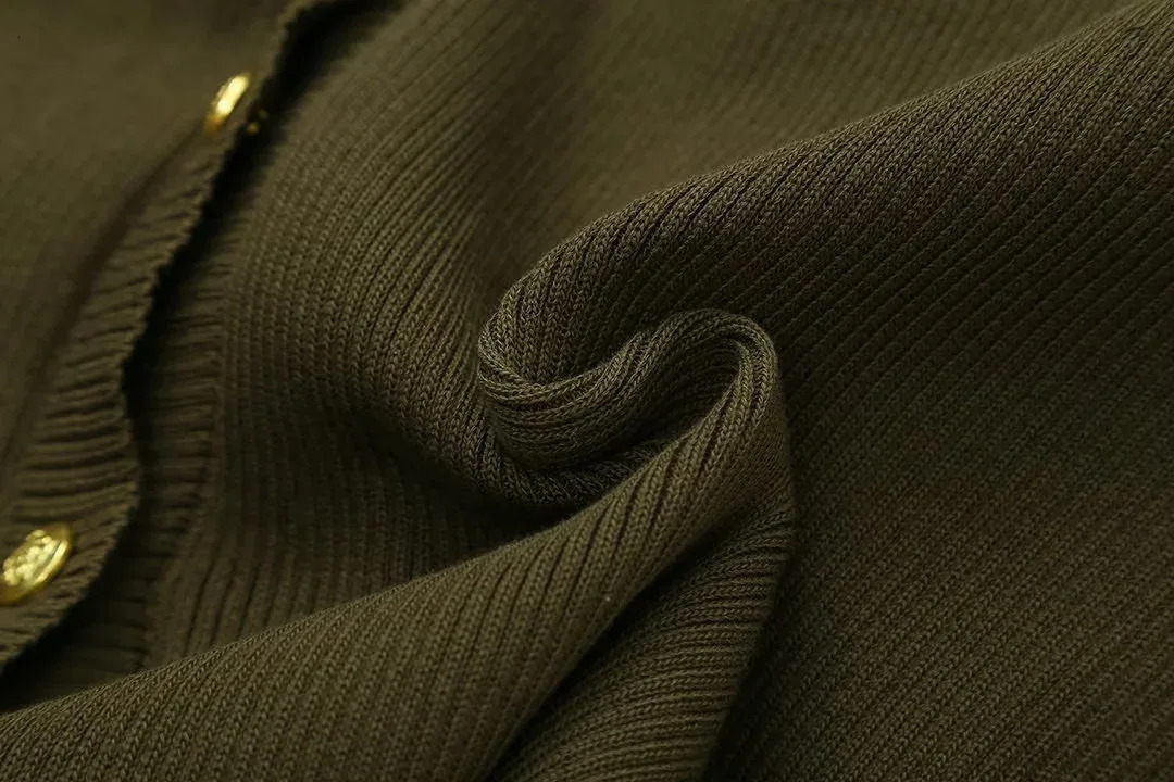 Elegant Knitted Mini Dress For Women Metal Button Sexy Slim Rib Sweater Dresses Female Holiday Party Outfits Autumn 2024 250102