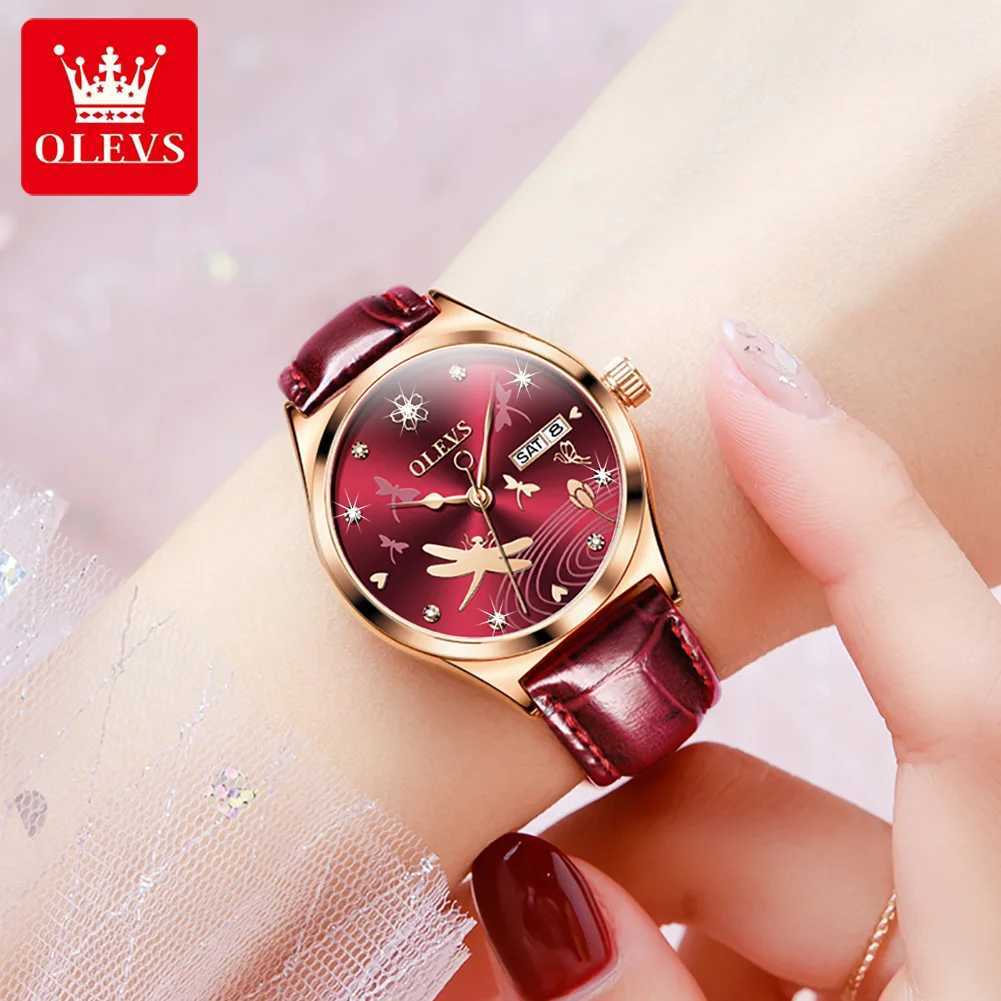 OLEVS brand dual calendar mechanical dragon lady 6611 W250104