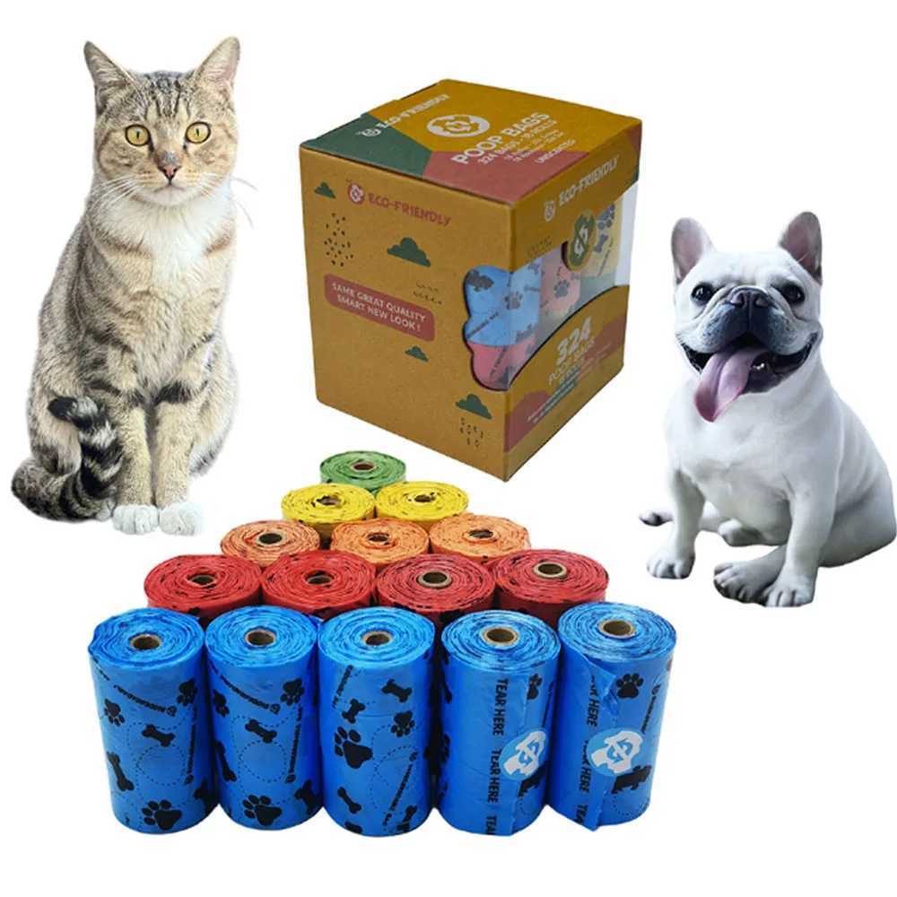4/8/18 Rolls EPI Biodegradable Pet Garbage Fecal Collect Bag Pet Pooper Bags Pet 18Pcs /Roll Dog Kitten Poop Garbage Bag Pet bagXJ250104