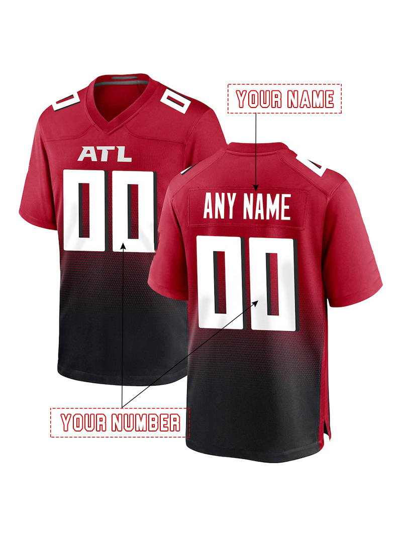 Custom Football Jersey 18 Cousins 7 Vick 21 Sanders Men Women Youth Any Name Number Embroidered Letter Number Design Polyester