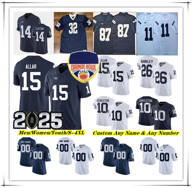 Drew Allar Penn State PSU College Football Jersey Nicholas Singleton Kaytron Allen Tyler Warren Harrison Wallace III Jaylen Reed Abdul Carter Tony Rojas Barkley 5XL