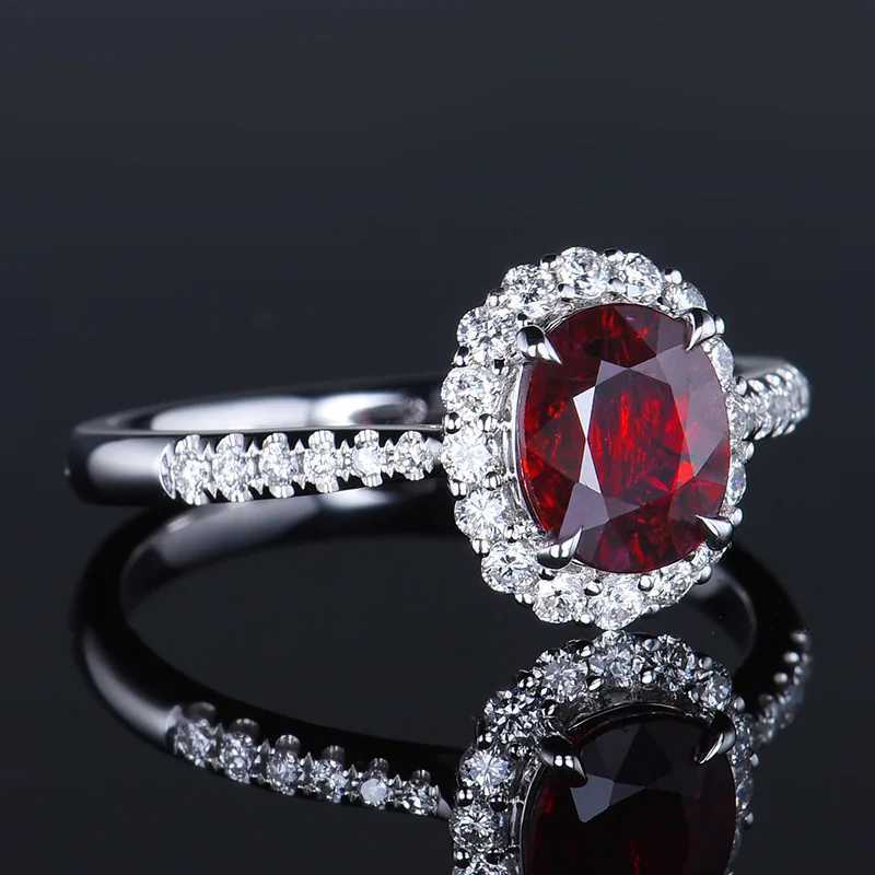 Classic natural ruby Red Stone Rings for Women 925 Sterling Silver Fashion Anniversary Jewelry For girls Christmas Day GiftXJ250104