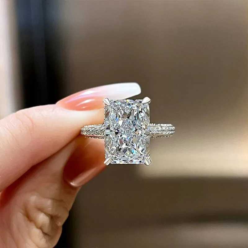 925 Sterling Silver CZ Rings for Women Luxury Engagement Wedding Bridal Accories Temperament La JewelryXJ250104
