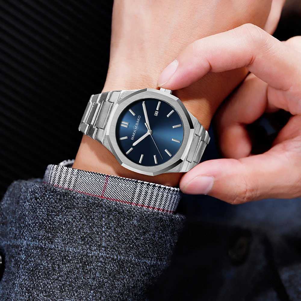 Original Top Stainless Steel Mens Watch Classic Busin Waterproof Mens Black Watch Jan ment Quartz Mens Watch W250104