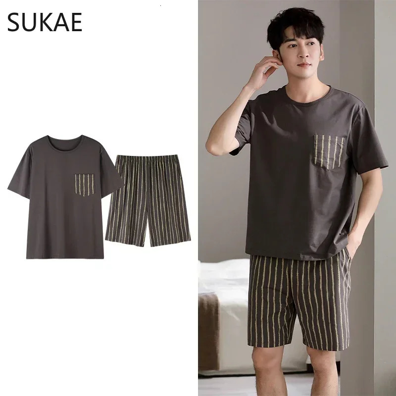 Big Size 4XL Summer Shorts for Young Men Cotton Sleepwear Raglan Leisure Pajamas Boy Fashion Loungewear Pijamas Teenager 250103