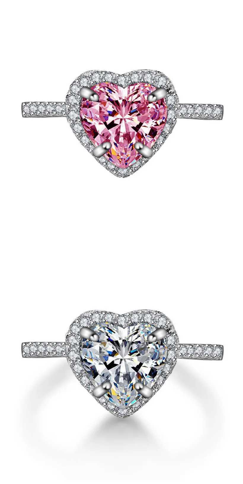 Queen Heart Diamond Ring 925 Sterling silver Engagement Wedding Band Rings for women Bridal Promise Party Jewelry GiftXJ250104
