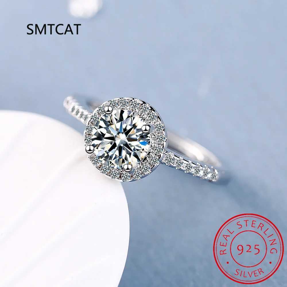 2CT Moissanite Ring Moissanite Diamond Halo Engagement Ring 925 Sterling Silver Promise Wedding Band For WomenXJ250104