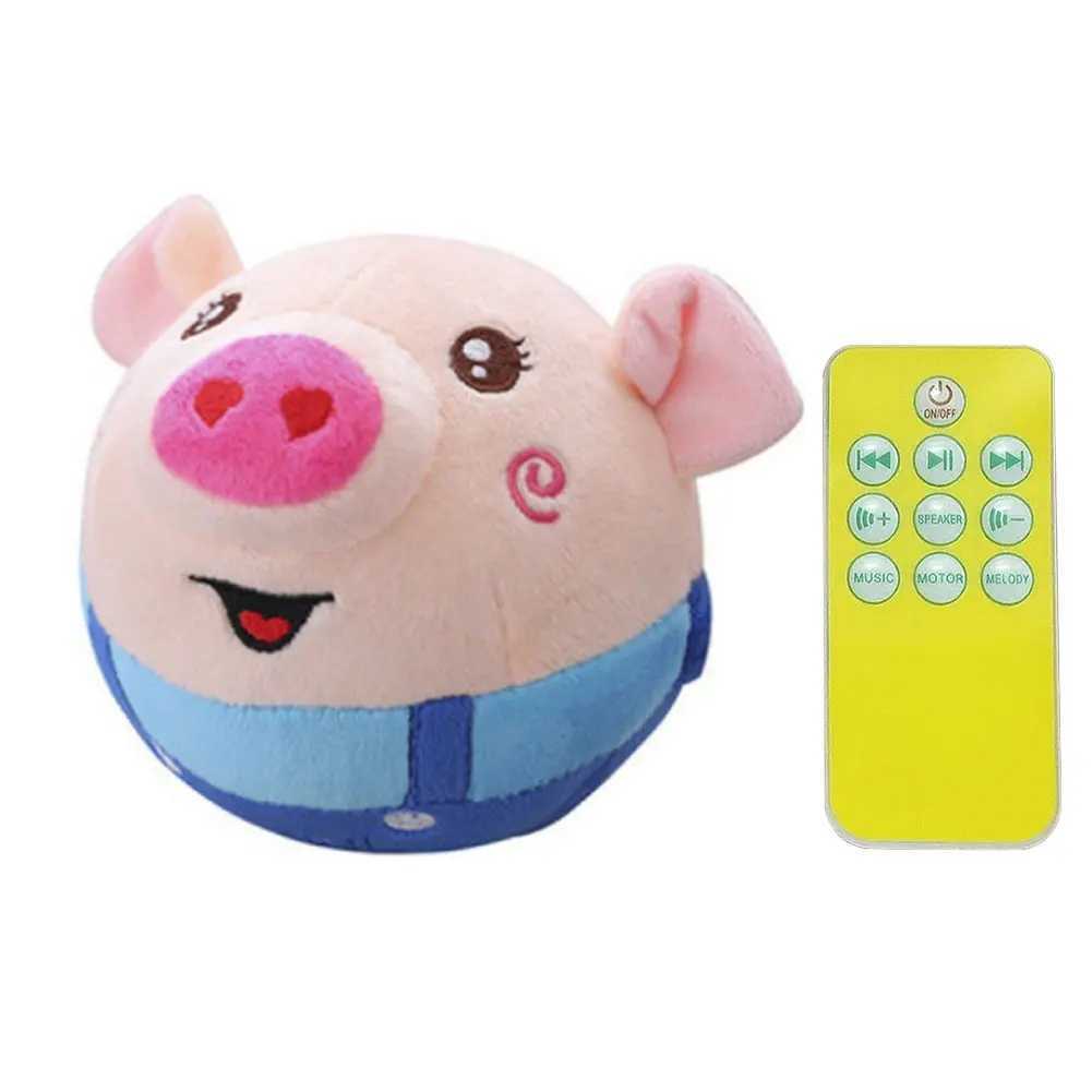 Others Dog Toys Chews Cartoon Pig Interactive Dog Toy Washable Talking Mobile Dog Ball Toy USB Charging Pet Bounce Ball H250217