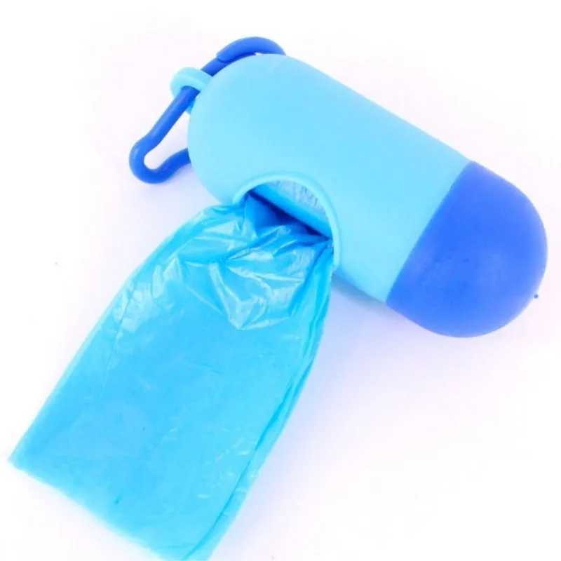 Dog Poop Bag Dispenser Pet Poop Pickup Bags Holder with 1 Roll 15Pcs Dog Waste BagsXJ250104