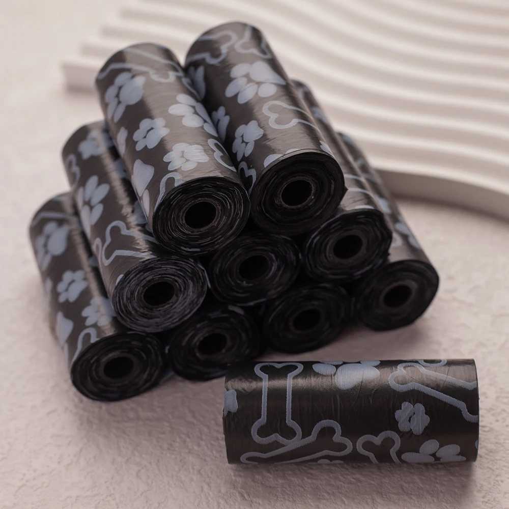 10 Rolls/Pack Printing Dog Poop Bags Leak-Proof Disposable Outdoor Clean Waste Bags for Puppy Pet Cleaning Supplies Dog ProductsXJ250104