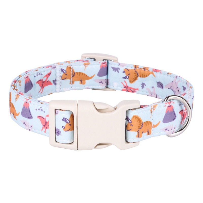 Fashion New Pet Accessories Dog Collars Premium Adjustable Roll Wholesale Pet Collar 2024 Sale Cotton RIBBONS Floral 100% Cotton