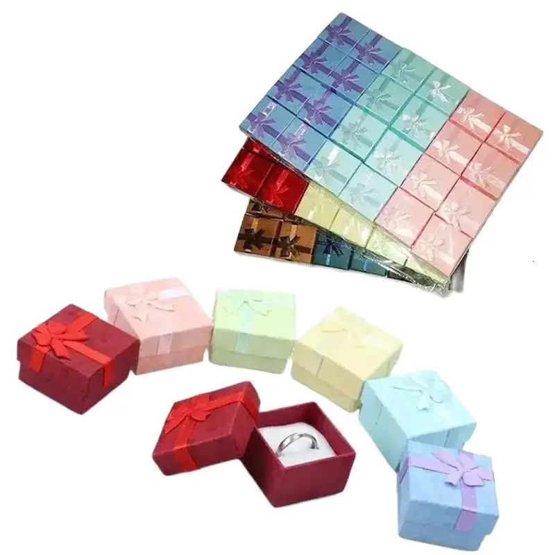 12pcs Ring Storage Box Earring Gift High Quality Paper Jewelry Packaging Container Small Display 241225