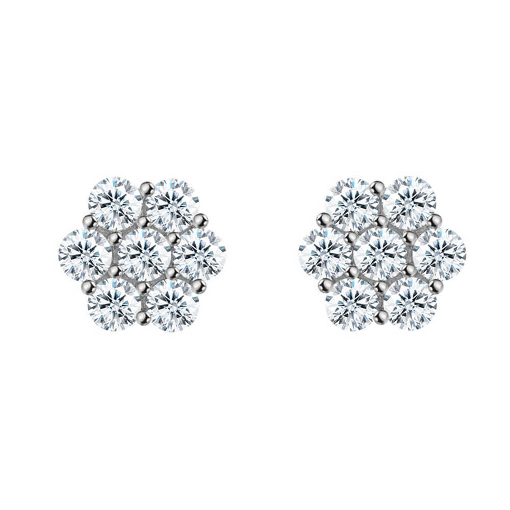 Icedminer 4MM Moissanite Iced Out Real Diamond Ear Stud For Women Men Hip Hop Jewelry Pass Tester Mossanite s925 Silver Earring