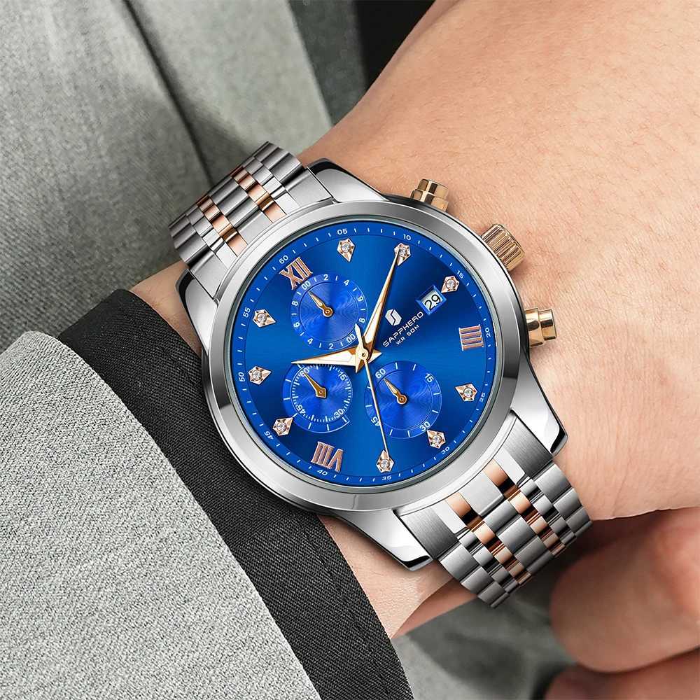 SPHERO Busin Mens Date Timer Waterproof Mens Stainless Steel Watch Japanese Enamel Watch W250104