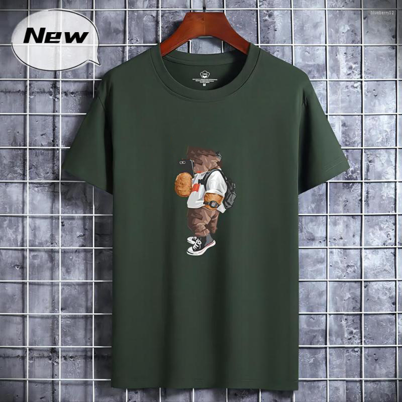 Men's T Shirts Funny Bear Harajuku Tshirt For Men Summer T-shirt Short SleeveT-shirt Men's Clothes Male