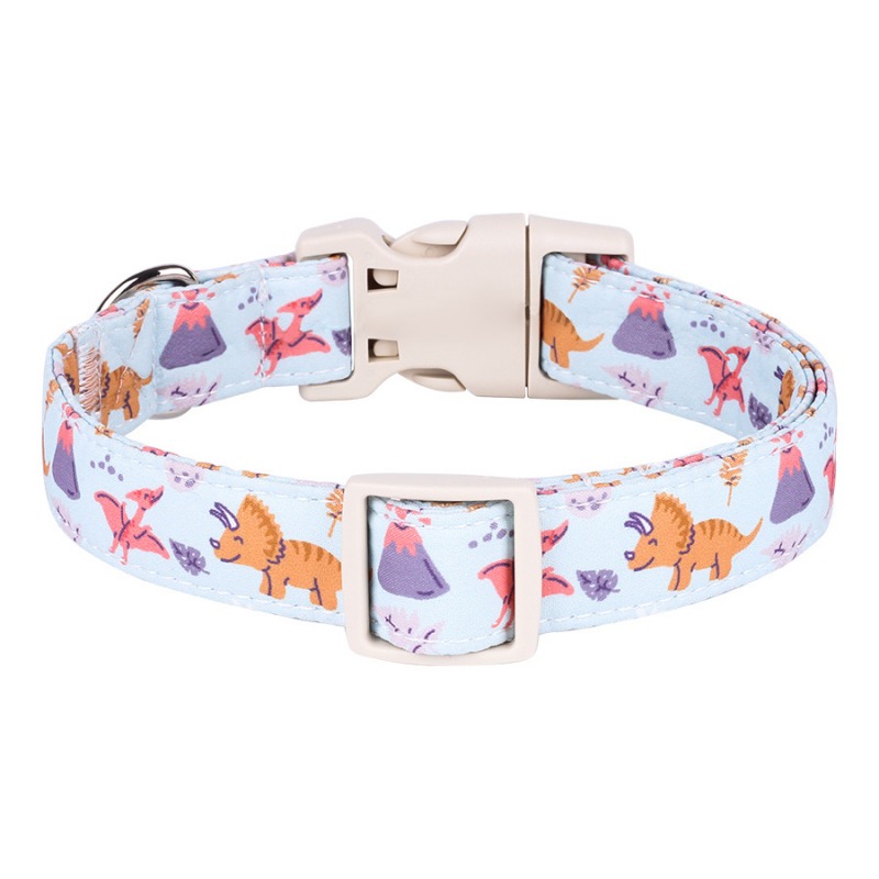 Fashion New Pet Accessories Dog Collars Premium Adjustable Roll Wholesale Pet Collar 2024 Sale Cotton RIBBONS Floral 100% Cotton