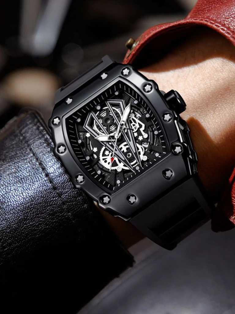 UTHAI Mens Sports Brand Wine Barrel Calendar Night Light Waterproof European and American Tren Mens Fashion Clock W250104