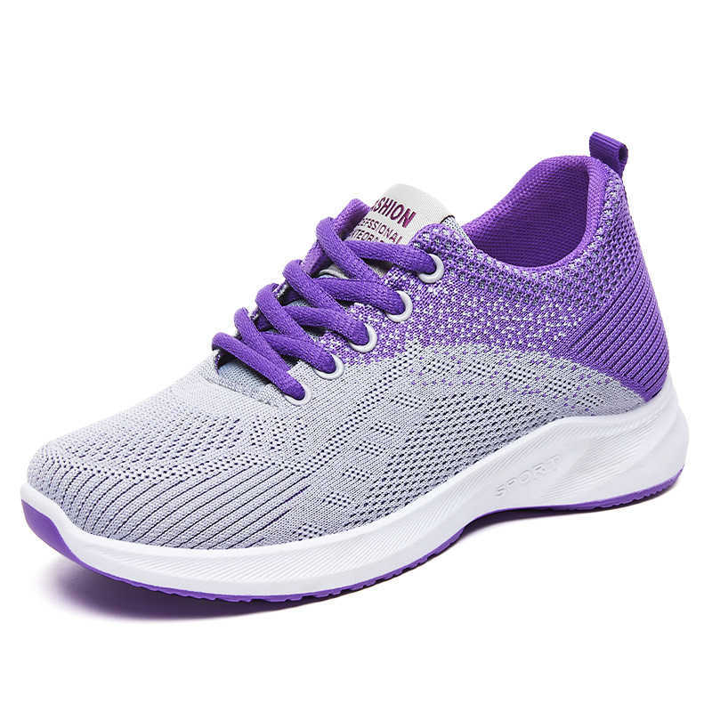 Womens shoes autumn new casual sports shoes breathable fly woven sports shoes Fashion student shoes