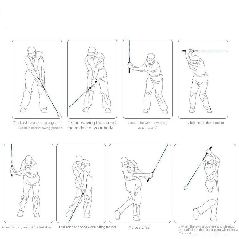PGM Golf Loud Swing Stick Trainer Increase Swing Speed Delay Off Stick Training Simulator HGB024 250117
