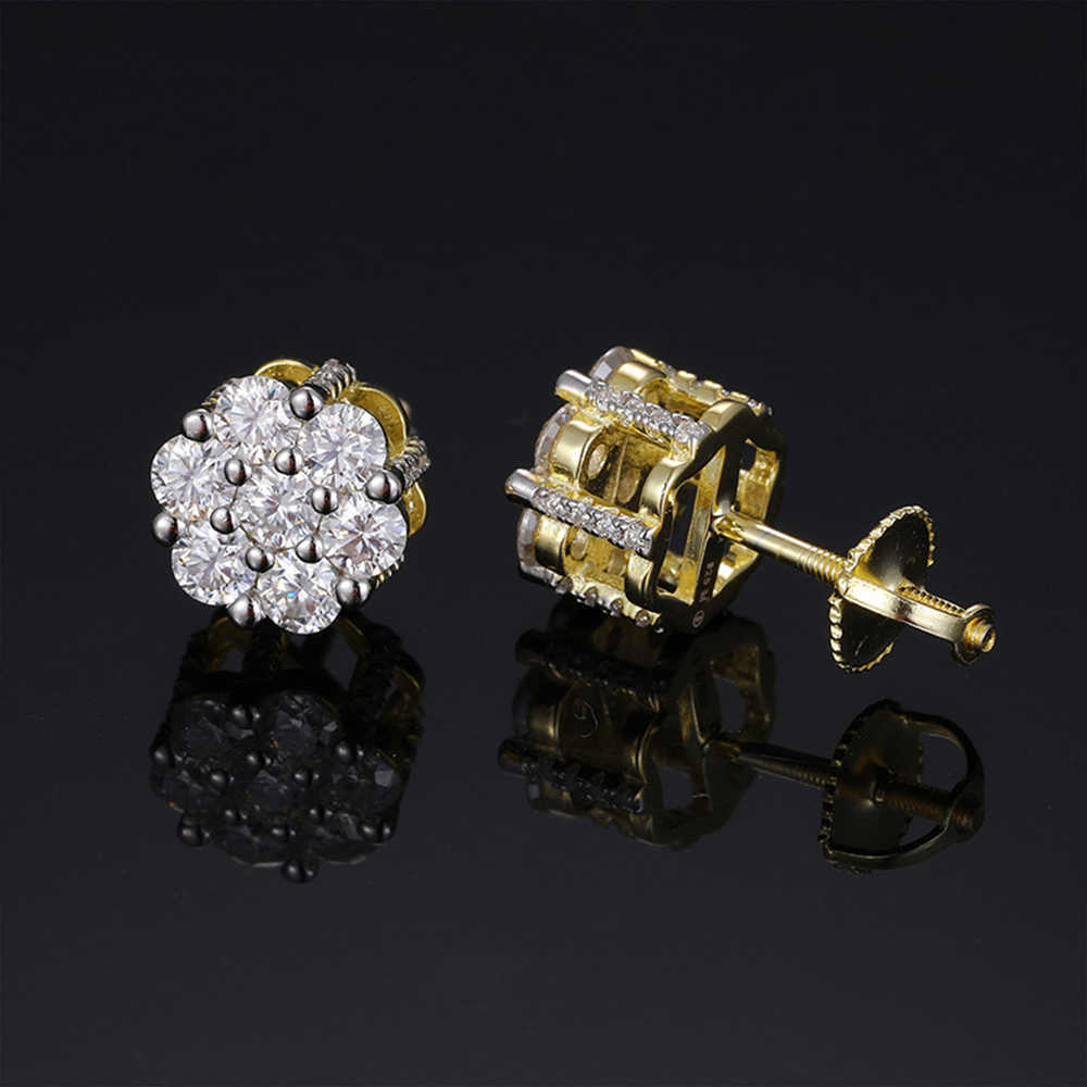 3.0mm Moissanite Earrings For Women S925 Silver Iced Out Ear Studs Pass Tester Hip Hop Jewelry Fashion Moissanite Earrings