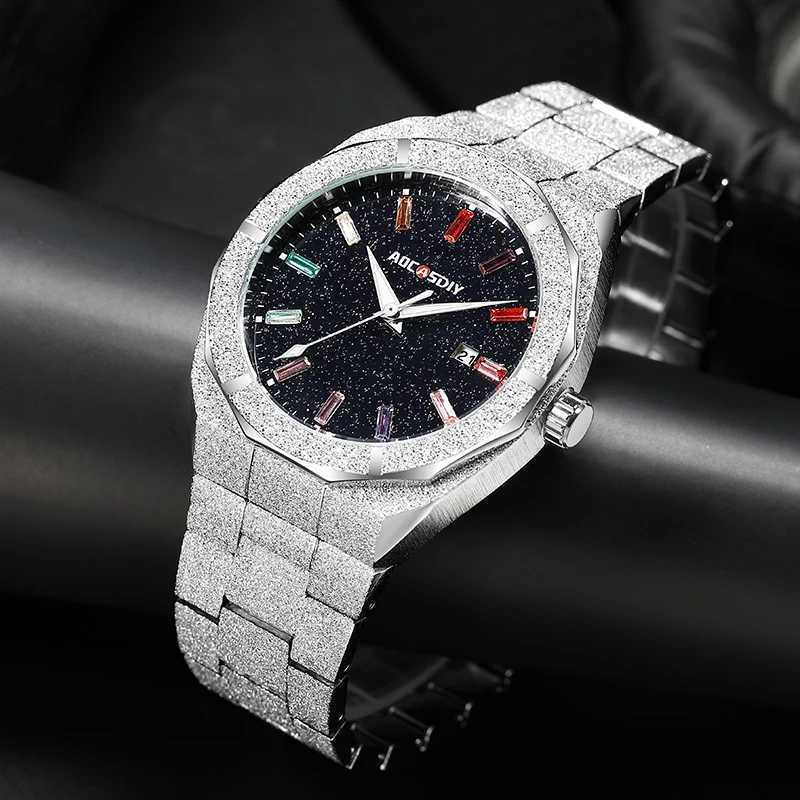 Luxury Business Mens Stainless Steel Quartz Watch Automatic Dating Mens Watch with Luminous Hand Relogio Masculino W250104