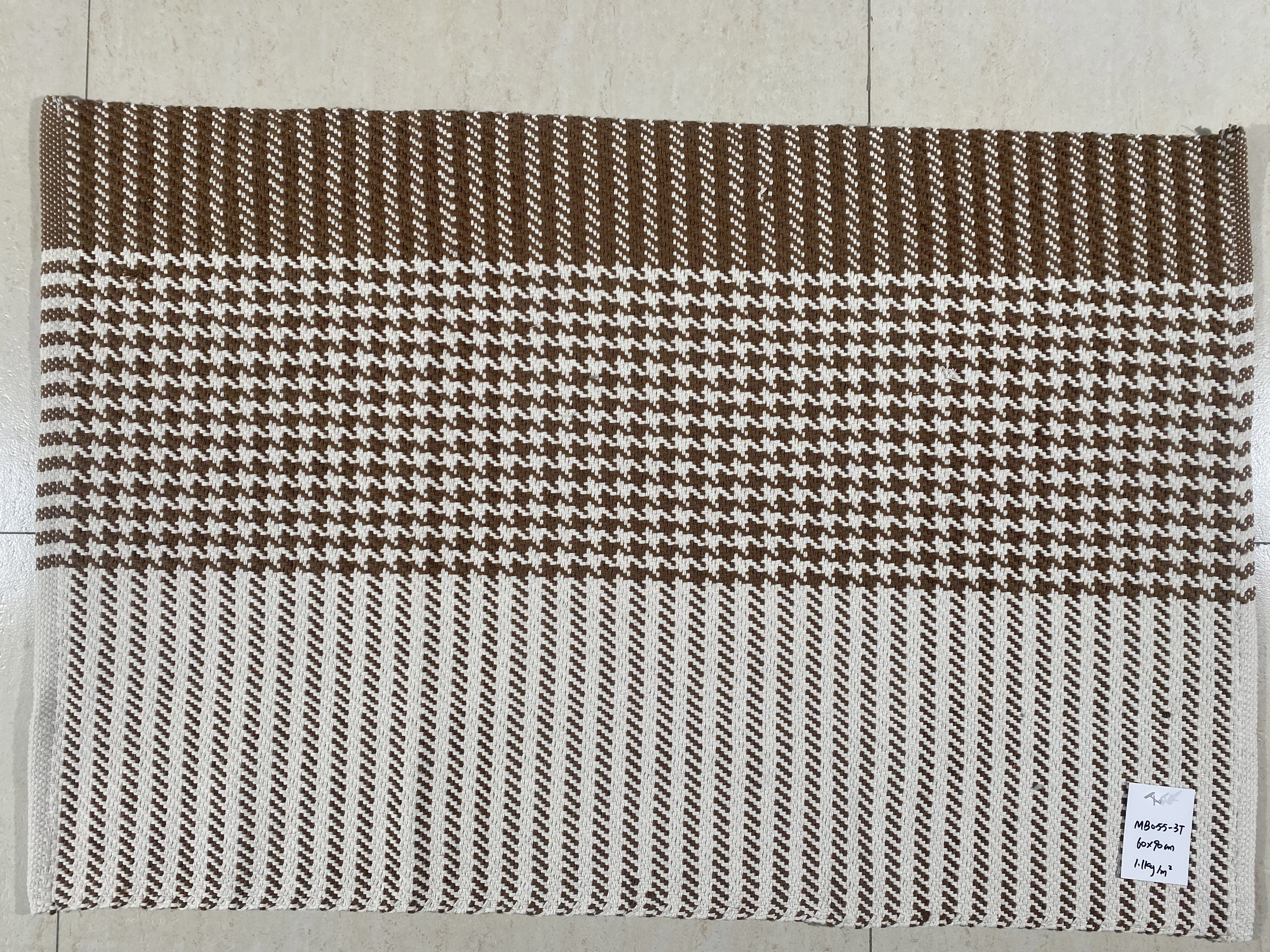 Brown-Colored Handwoven Cotton Floor Mat - Artistic Design & Robust Construction