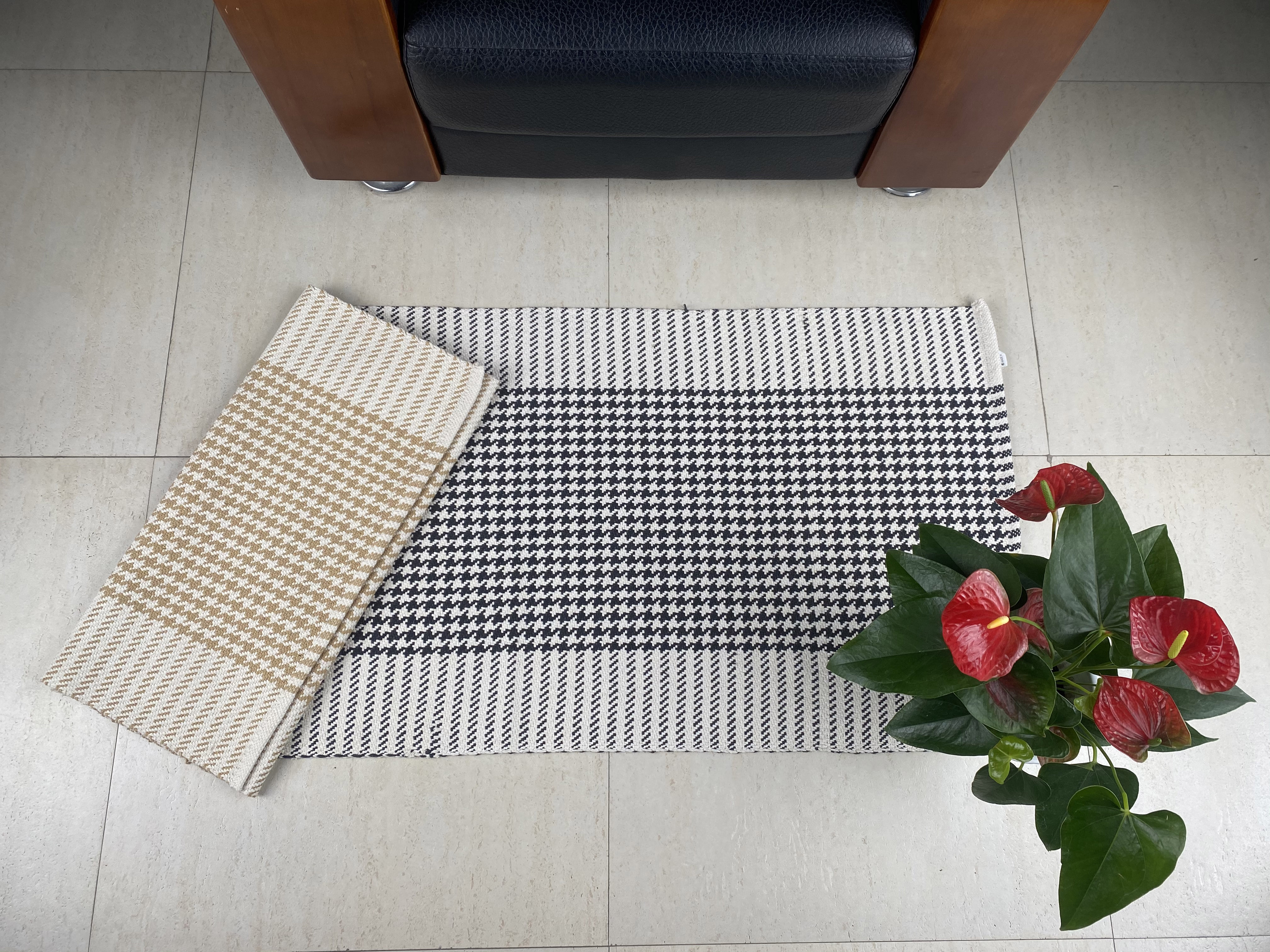 Robust Colored Cotton Area Rug - Versatile and Well-Made Flooring Solution