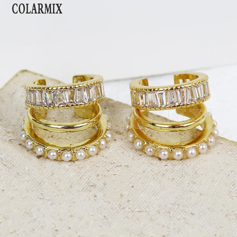 5 Pairs Elegant Zircon Ear Cuff Without Piercing Clips earrings Pave Tiny Bead Jewelry Fashion Women Gift 31289 250103