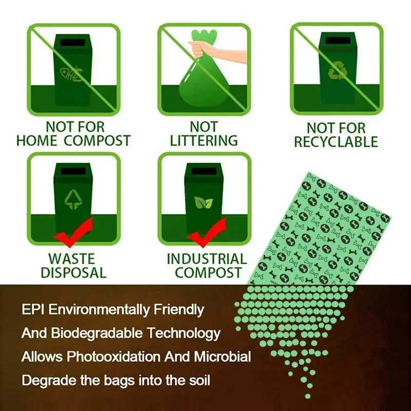 Degradable Dog Poop Bag for Puppy Outdoor Tools Toilet Pet Cat Garbage Bags for Dog Trash Litter Cleaning Tools Shit BagsXJ250104