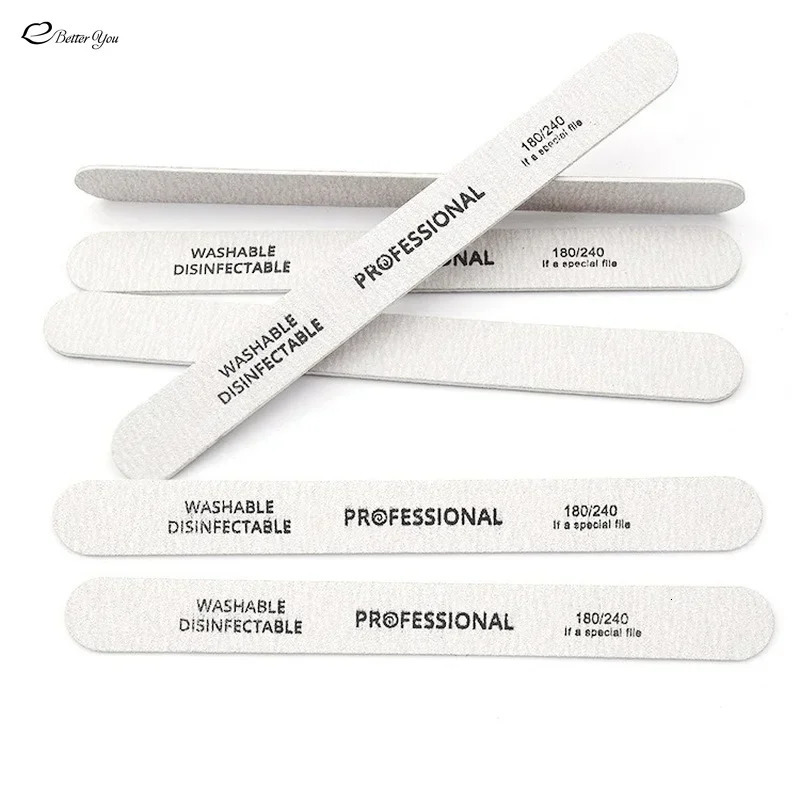 110pcs Wooden Nail File Professional Art Sanding Buffer Files 180240 Double Side For Salon Manicure Pedicure UV Gel Tips 241230