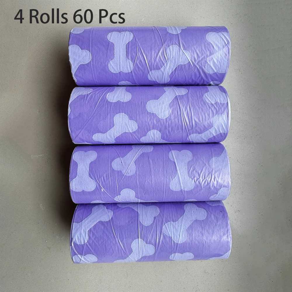 Pet Supplies Dog Poop Bags for Waste Refuse Cleanup Printing Bones Poop biodegradable Bag Outdoor Home Clean Refill Garbage BagXJ250104
