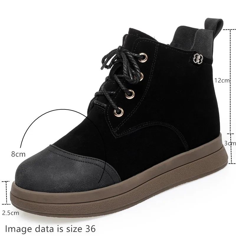 AIYUQI Women Short Boots Genuine Leather Natural Wool Women Winter Shoes Boots Flat Anti-Slip Women Casual Ankle Boots