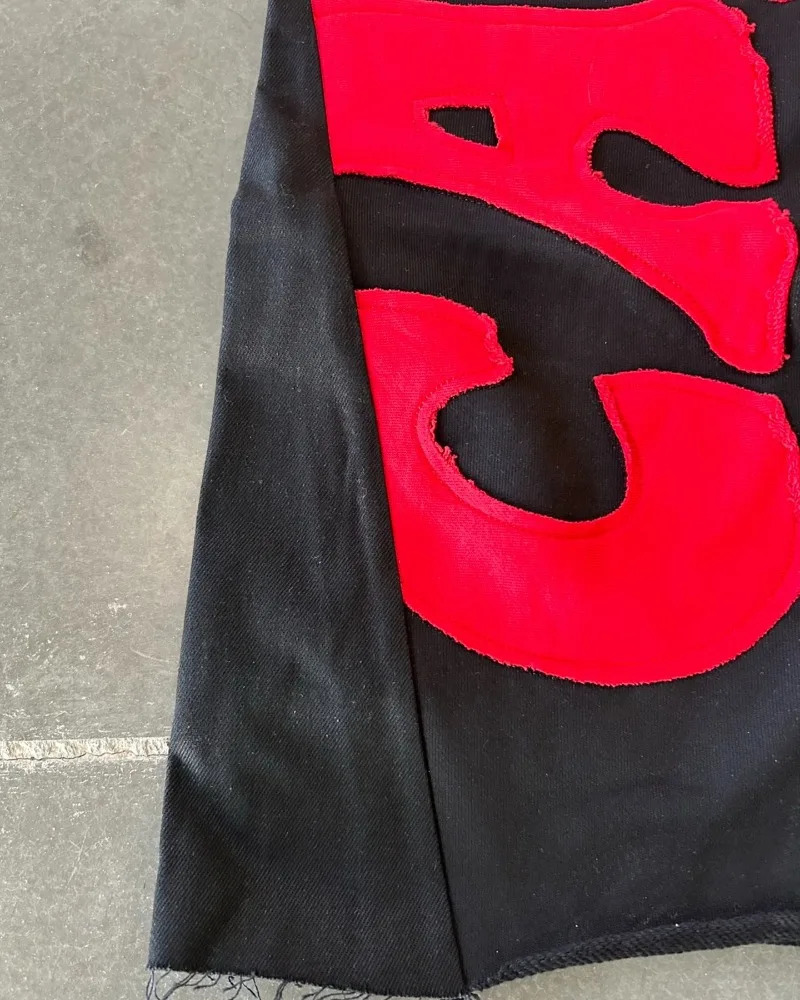 Y2K retro pants with letter printing graphic Harajuku Gothic hip-hop streetwear aesthetic casual mens Harajuku wide leg jeans 250103