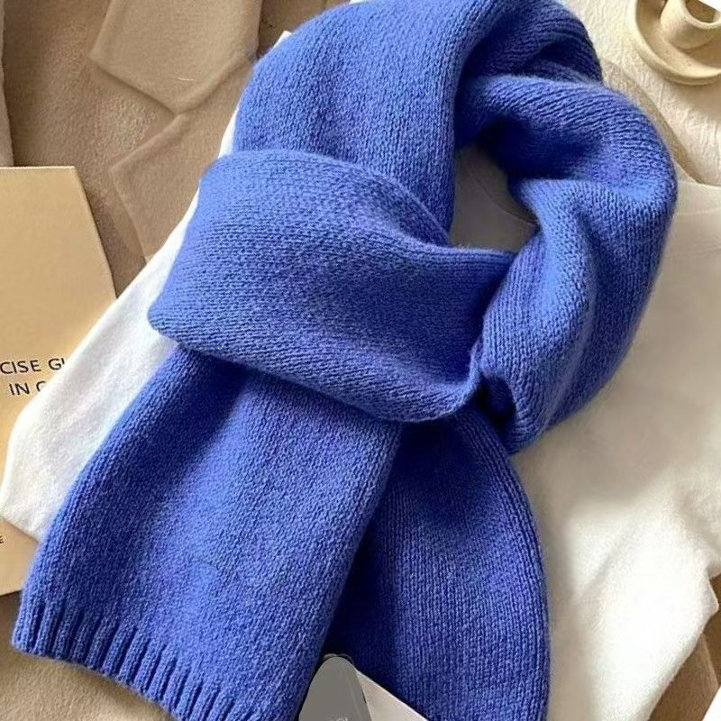 T065 cashmere winter solid color wool scarf new thickened neck dual-purpose all-match warm shawl couple