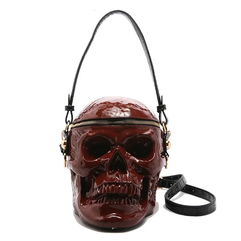 European and American Skull Funny Halloween Style Handbag Womens Shoulder Crossbody Bag 250103