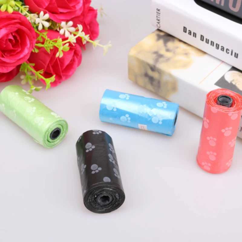 15 Pieces/Roll Pet Garbage Bag Dog Picking Shit Bag Portable Cleaning Bag Cleaning Supplies Pet Supplies Kitchen AccessoriesXJ250104