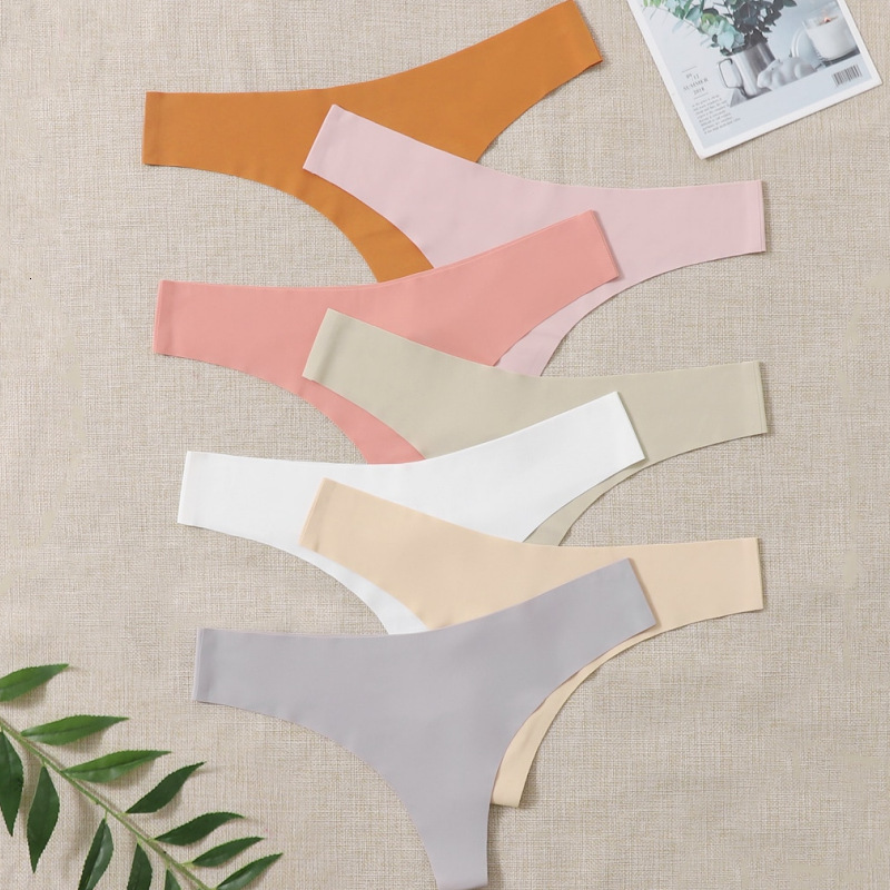 7Pcs Sexy Women Thongs G String Seamless Female Underwear Tanga Panties Low-Rise Gerie Panty Intimates