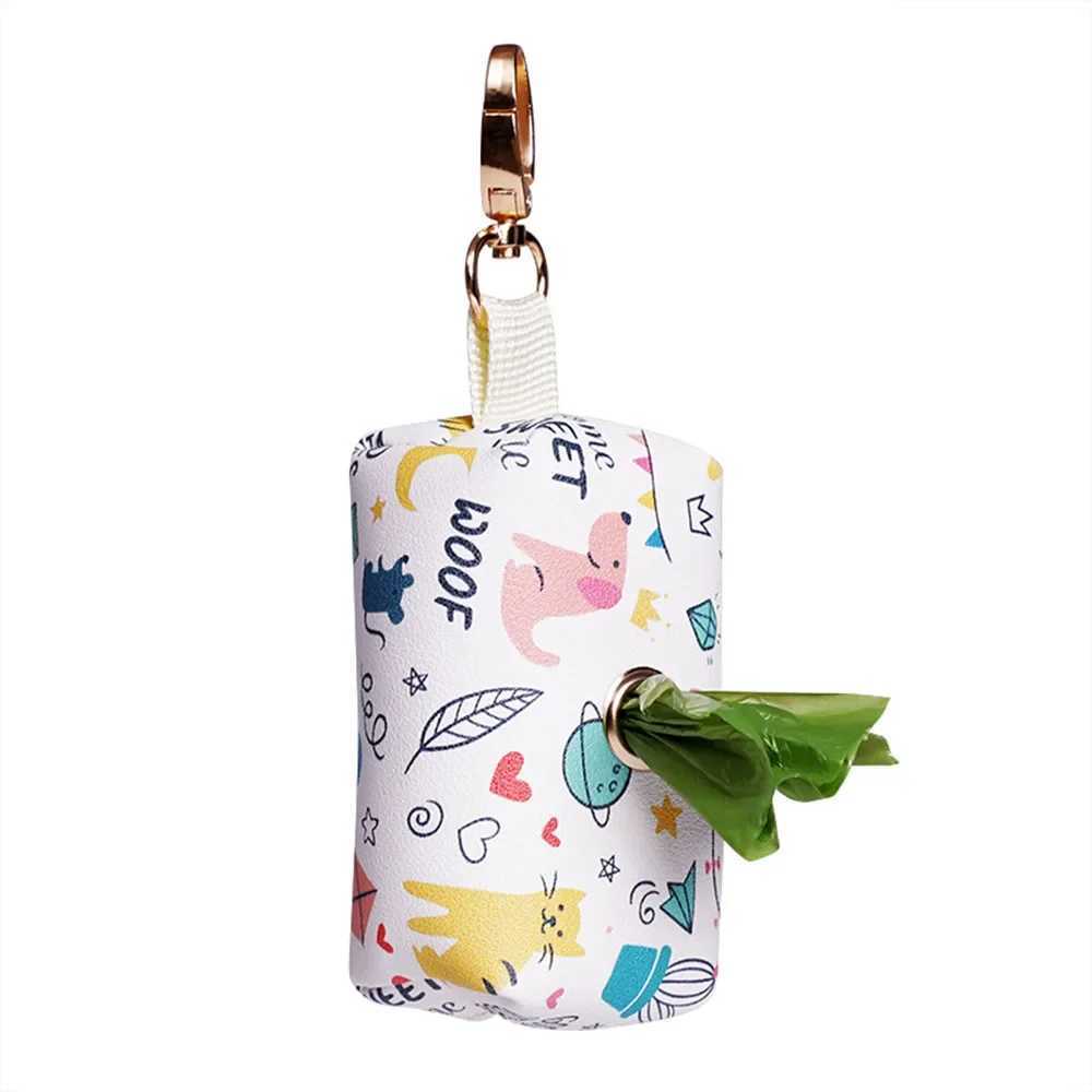 Dog Poop Bag Holder for Leash Pet Waste Bag Dispenser Portable Puppy Potty Carrier Small Doggy Zipper Pouch with Carabiner ClipXJ250104