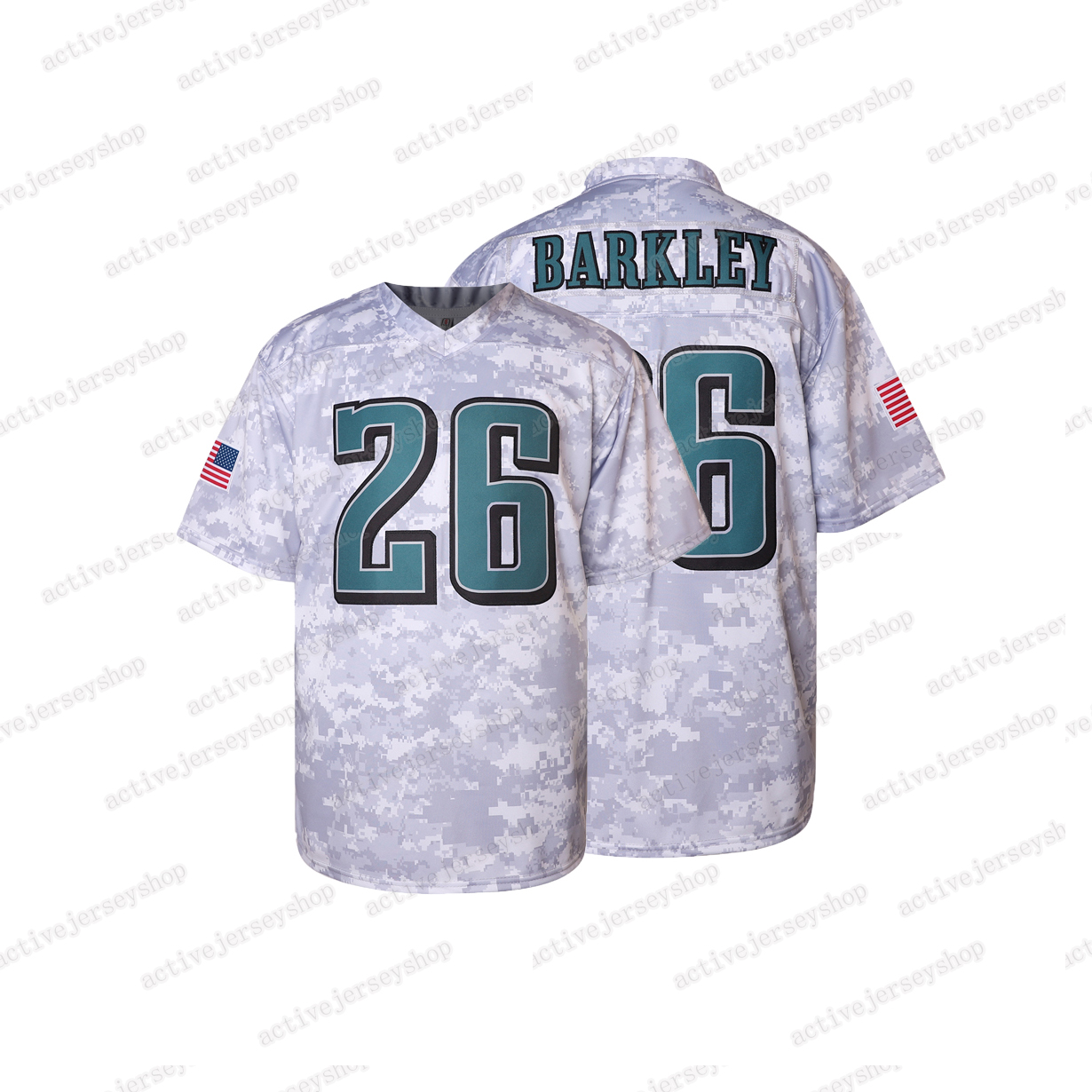 Men's 26Barkley Embroidered Camouflage Football jersey - Breathable and Moisture Absorbing, Suitable for Training and Sports