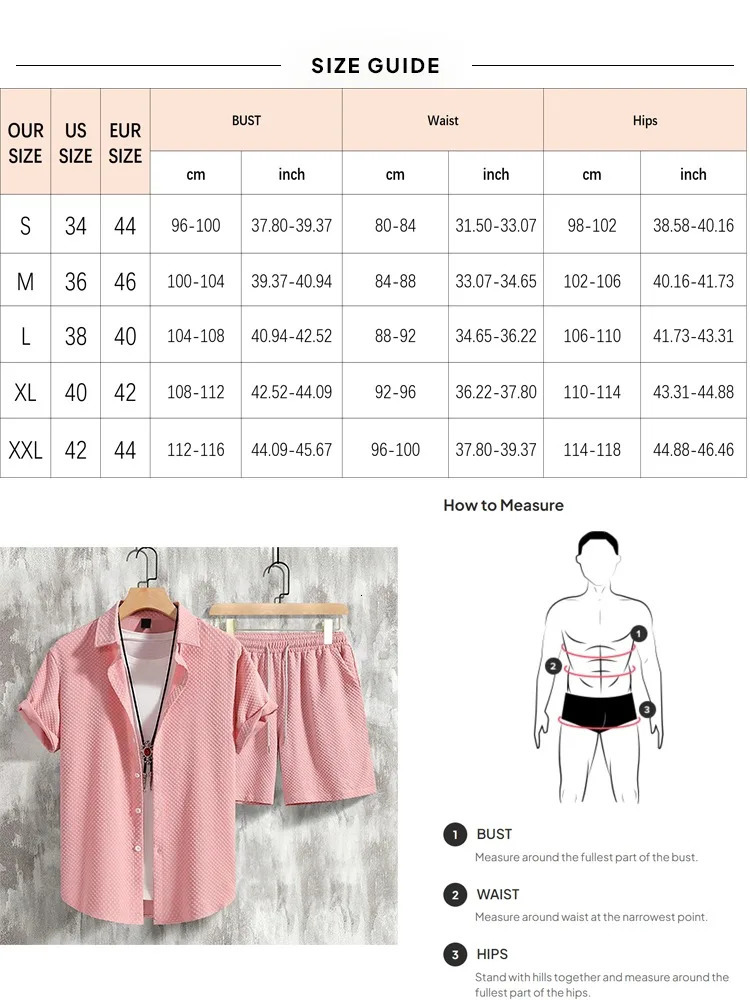 Summer Mens 2 Piece Set Short Sleeves Polo Shirt Button Down Shirts and Shorts Solid Sets for Men Casual Suits 250102