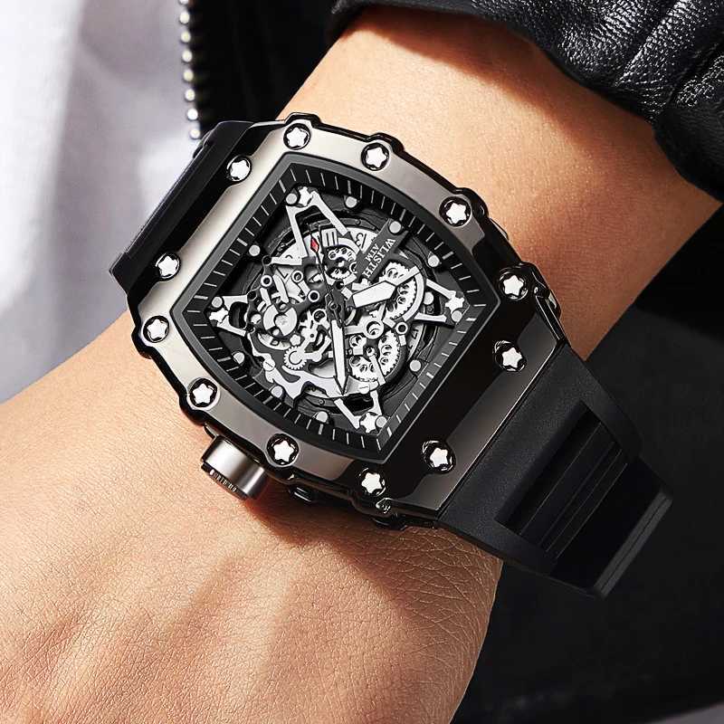Foreign trade mens large dial quartz waterproof sports square luminous men W250104