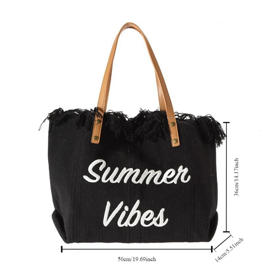 Canvas Women Handbags Large Tote Beach Bag Shopping Bags Underarm Shoulder Bag For Female Casual Top-Handle Bags 250102