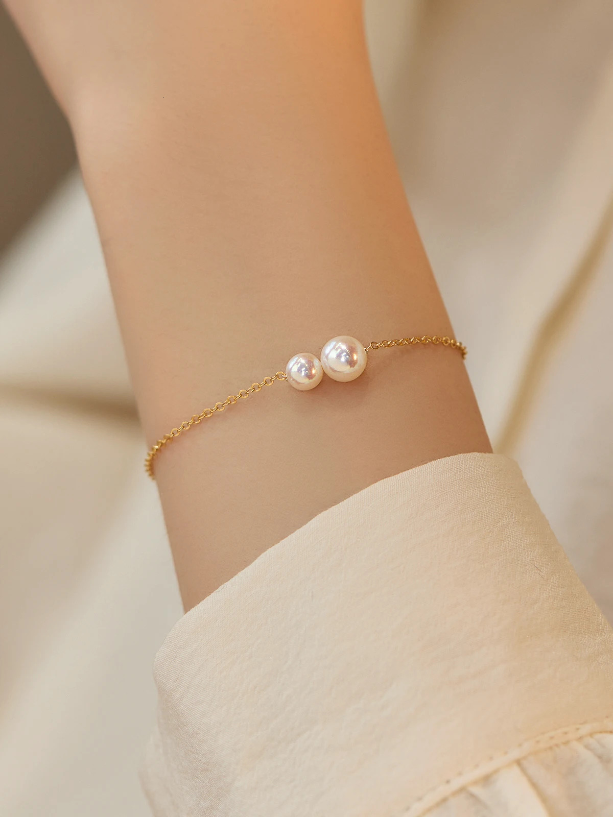 Lii Ji Real Pearl 14K Gold Filled Chain Bracelet Waterproof Jewelry Boho Bracelet Womens Bracelet 250102