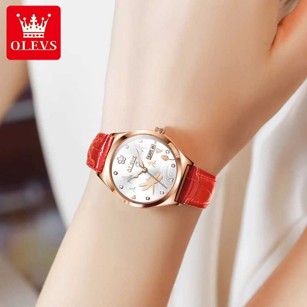 OLEVS brand dual calendar mechanical dragon lady 6611 W250104