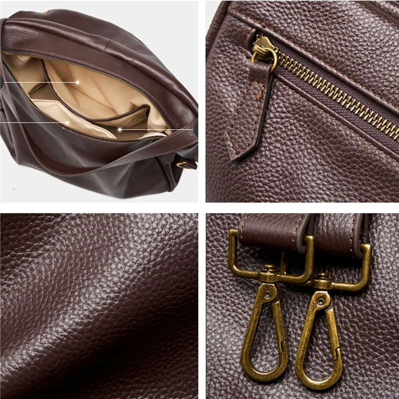 Burminsa Cowhide Genuine Leather Soft Large Hobo Shoulder Bags For Women 2025 y er Big Messenger Tote Ladies Handbags 241231